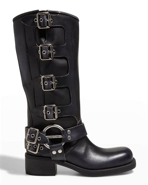 miu miu moto boot|Biker Boots For Women .